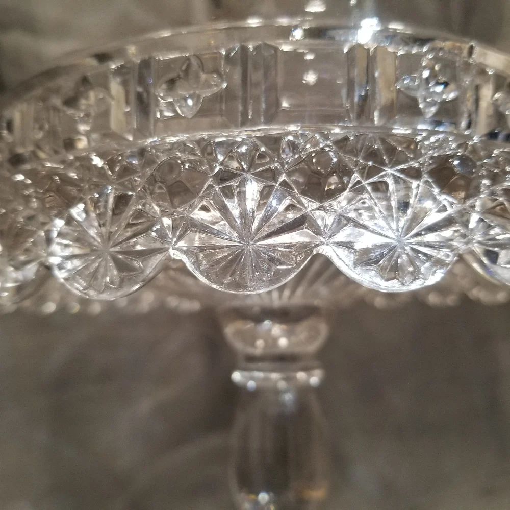 Antique crystal  Compote - Picture 3 of 5